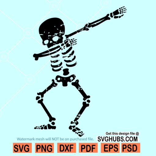 Dabbing skeleton SVG