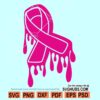 Dripping cancer ribbon SVG