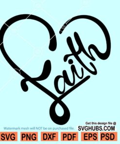 Faith heart SVG