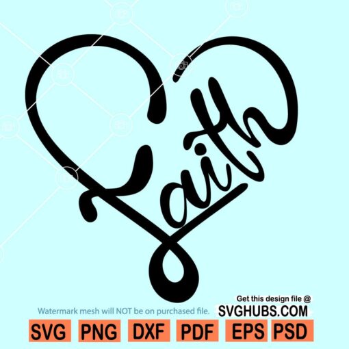 Faith heart SVG