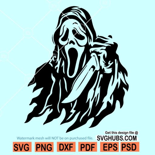 Scream ghost face SVG