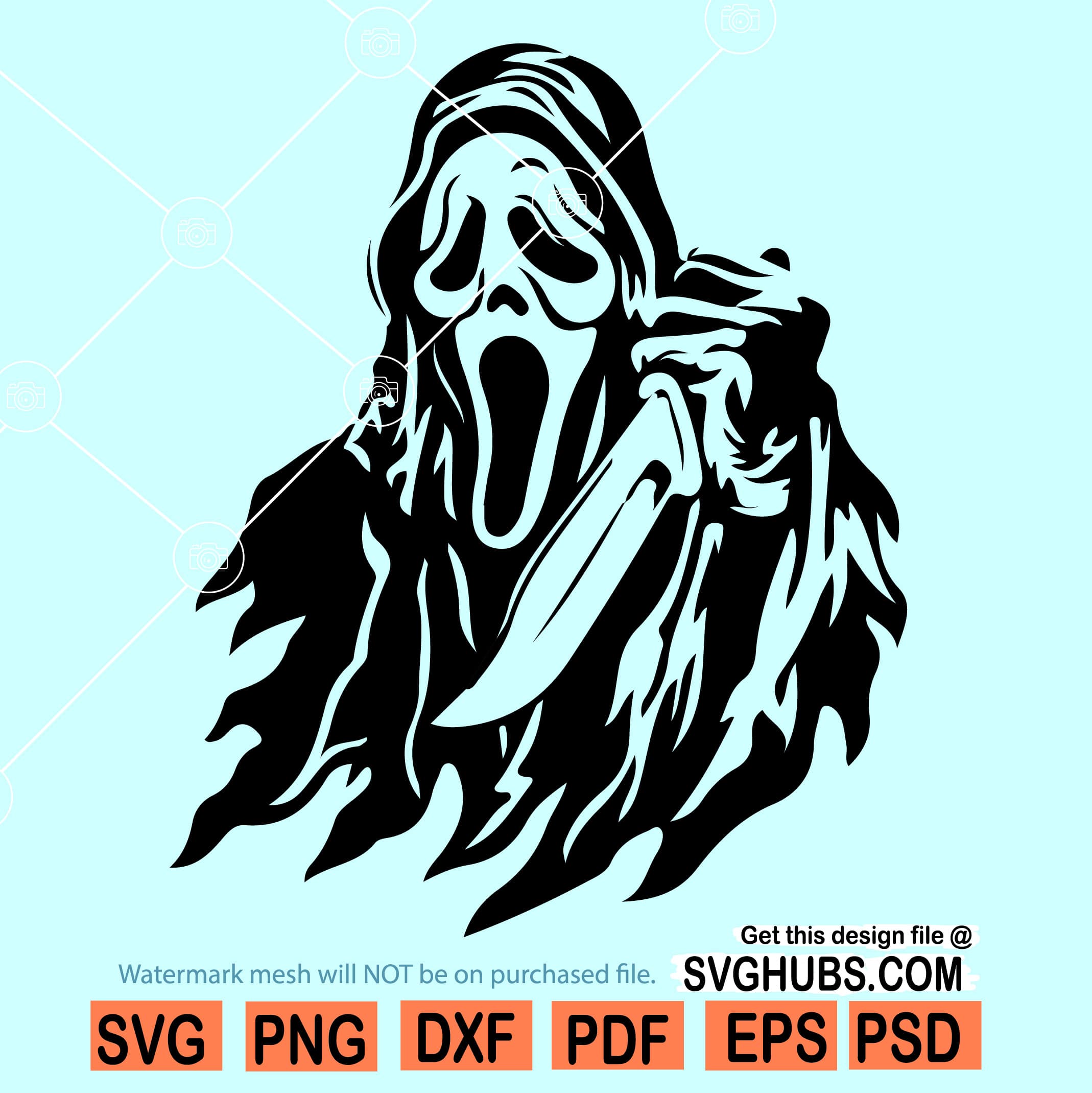 Ghost Face SVG Scream Mask Svg Png Horror Hhost (Download Now) 