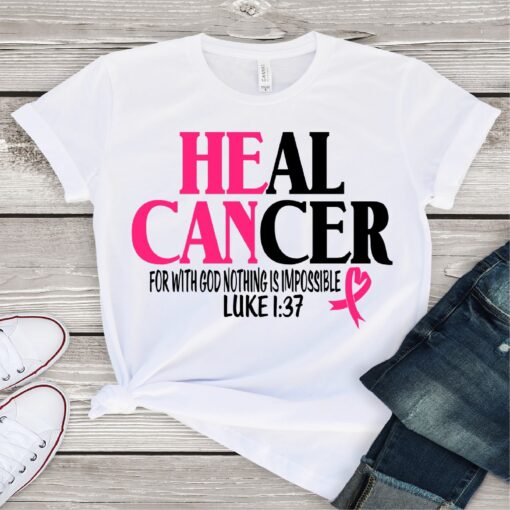 Heal Cancer SVG, Cancer Awareness SVG, Heal Cancer for with God Nothing is Impossible SVG - Image 2