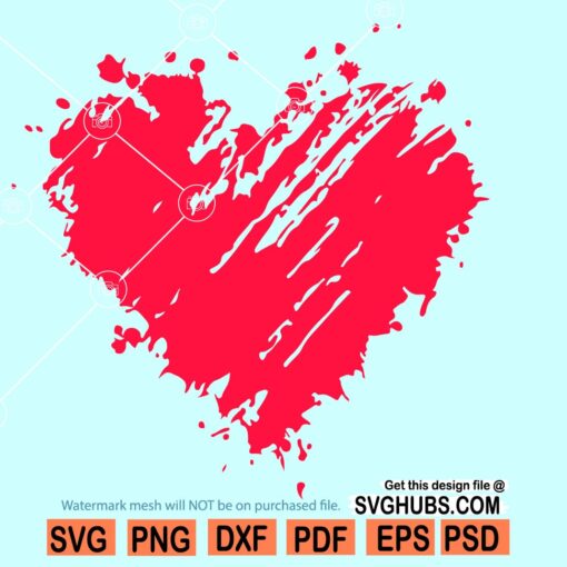 Heart Grunge SVG