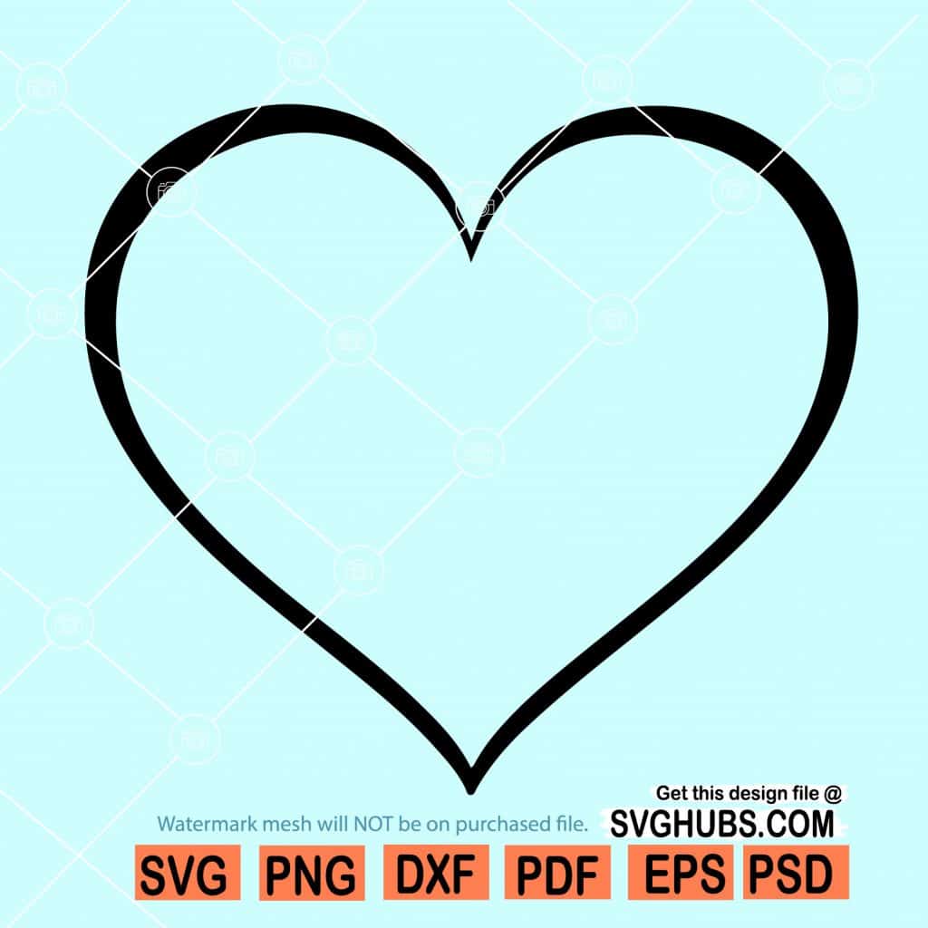 Heart outline svg, heart symbol svg, heart outline png, heart svg
