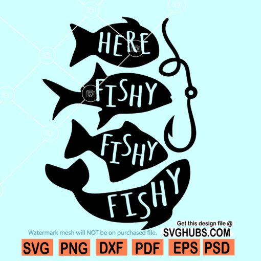 Here Fishy Fishy Fishy svg