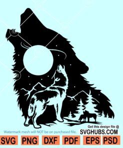 Howling Wolf SVG File