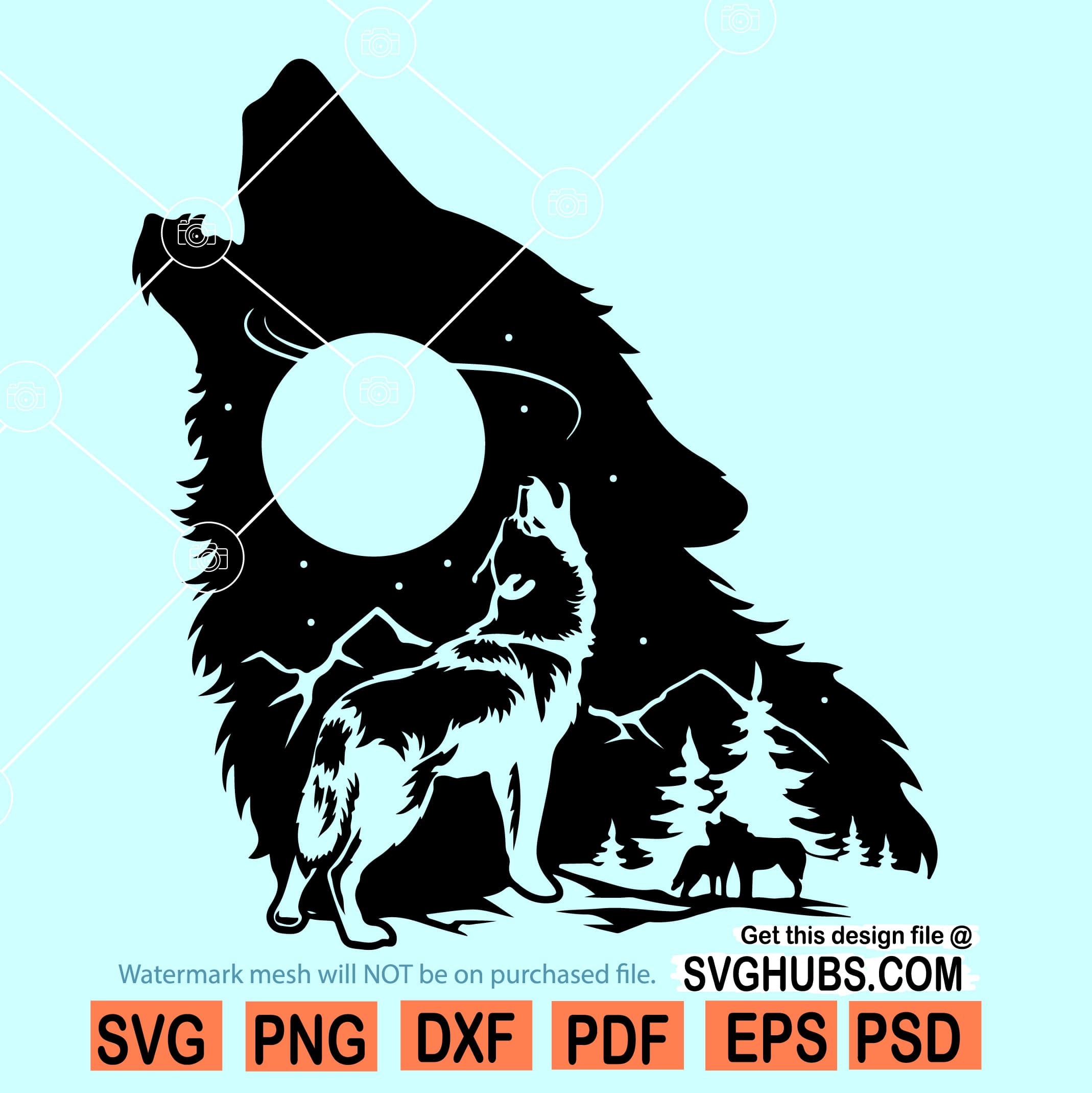 Wolf Svg Howling Wolf Svg Wolf Svg Clipart Decal Eps Etsy | My XXX Hot Girl