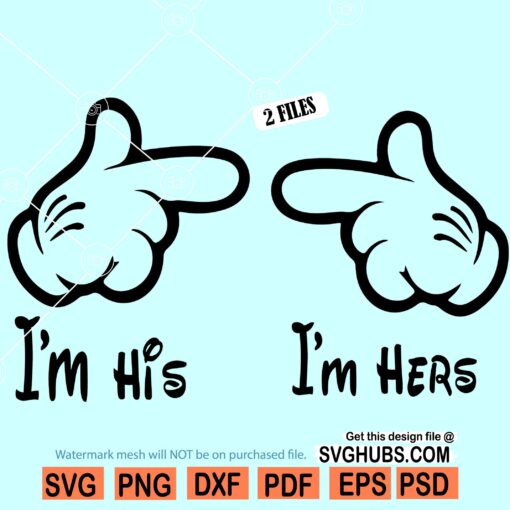 I'm his I'm hers svg