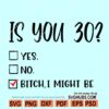 Is You 30 Bitch I Might Be SVG