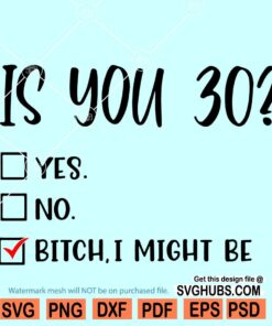 Is You 30 Bitch I Might Be SVG