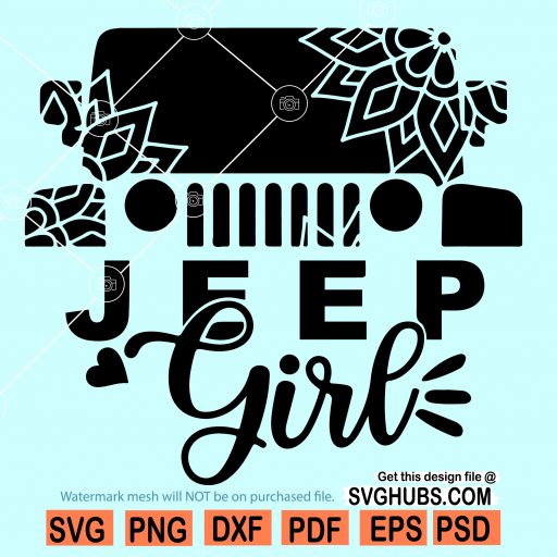 Jeep girl mandala SVG, Jeep mandala svg, Jeep girl SVG - Svg Hubs