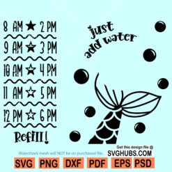 Mermaid water bottle SVG