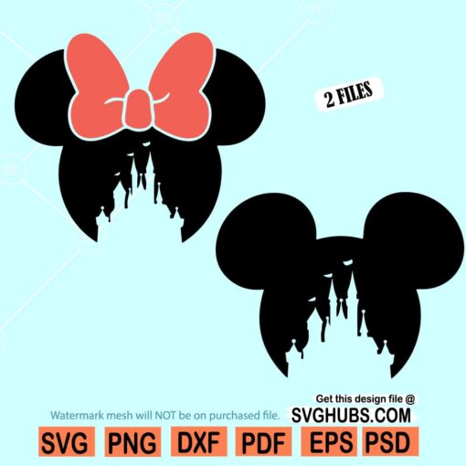 Mickey and Minnie Castle SVG