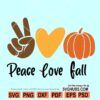 Peace Love Fall SVG