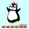 Penguin with Bow SVG, girl penguin SVG, Penguin SVG file, cute penguin SVG, kids shirt svg
