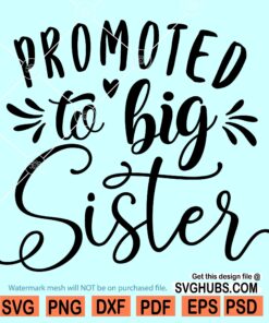 Promoted to big sister SVG