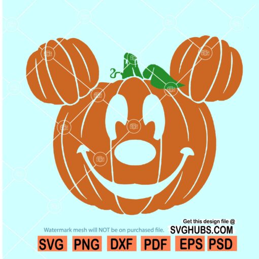 Pumpkin Mickey Halloween SVG