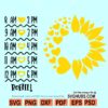Sunflower water tracker SVG