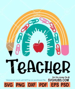 Teacher Rainbow SVG