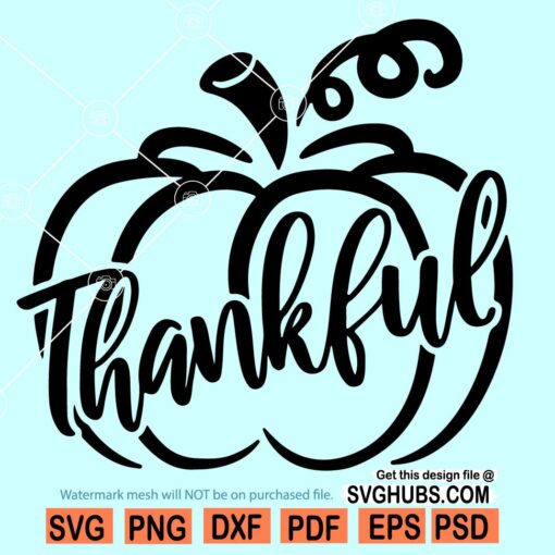 Thankful pumpkin SVG