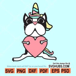 Unicorn Boston Terrier SVG, dog unicorn SVG, Boston Love SVG file, Boston SVG, Boston Terrier SVG, dog yoga svg