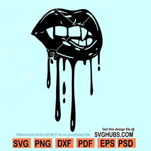 Vampire lips SVG