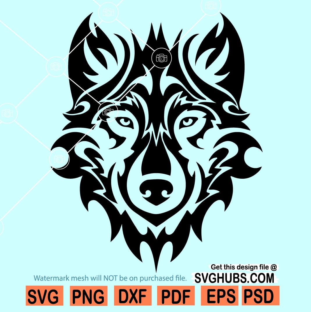 Wolf Face Svg Wolf Head Svg Wolf Svg Wolves Svg Wolf Tattoo Svg ...