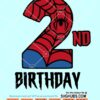 2nd spiderman birthday SVG