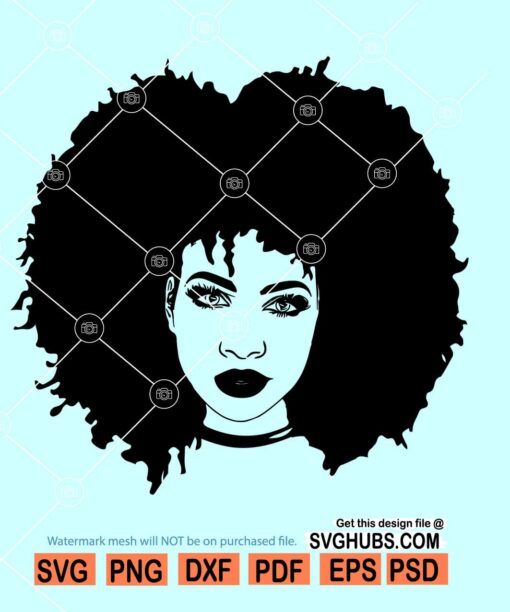 Afro woman SVG file