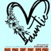 Auntie heart floral SVG