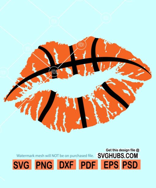 Basketball Lips SVG