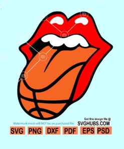 Basketball Tongue out SVG, Basketball lips svg, basketball shirt svg, tongue out SVG