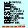 Bestie adjective SVG