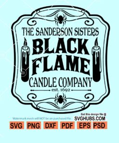 Black Flame Candle SVG