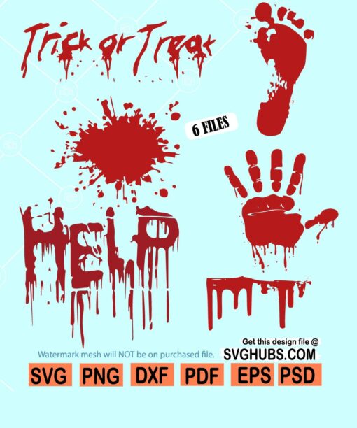 Blood Splatter halloween SVG bundle