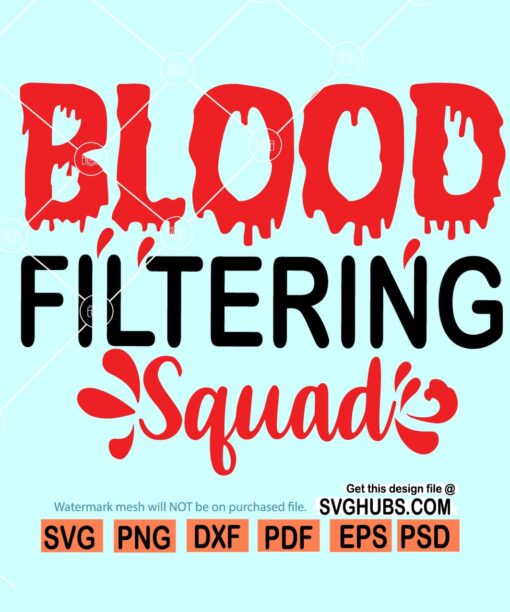 Blood filtering Squad SVG