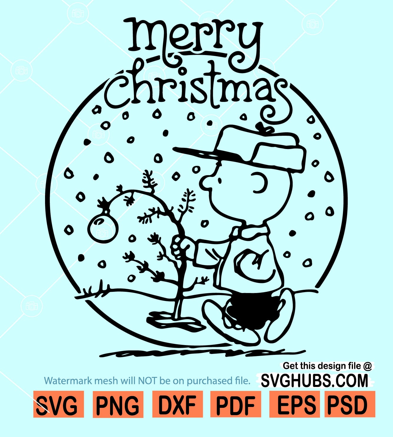 Charlie Brown Christmas svg, Charlie Brown SVG Cut File, Christmas SVG file