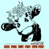 Cow with Flowers SVG