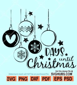 Days untill Chrismas SVG