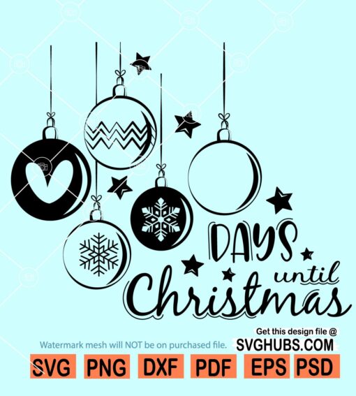 Days untill Chrismas SVG