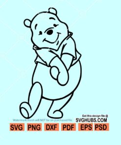 Disney Winnie the pooh SVG, Winnie the pooh clipart, pooh svg, Winnie the pooh outline svg