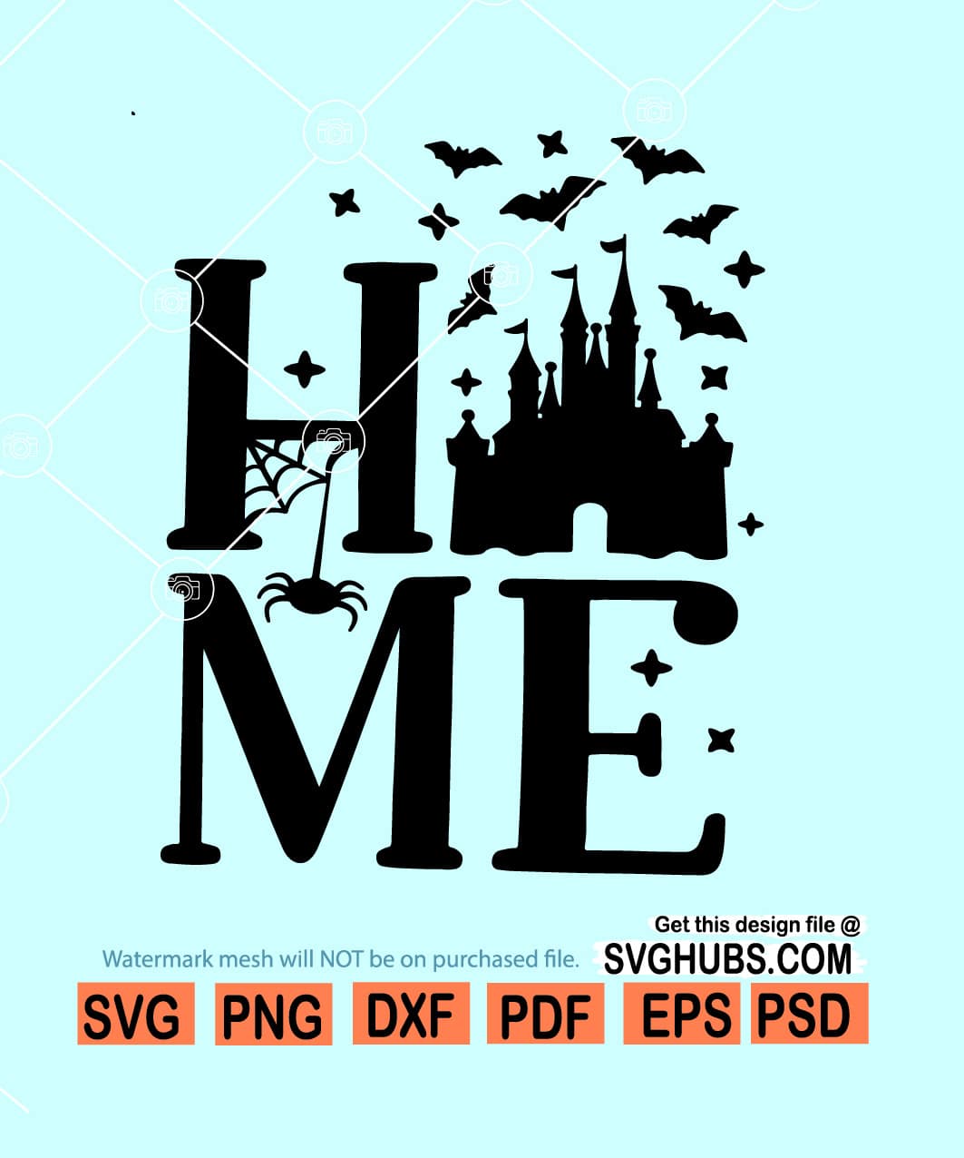 Disney Halloween castle SVG, Disney castle SVG, Disney Halloween SVG