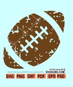 Distressed football SVG