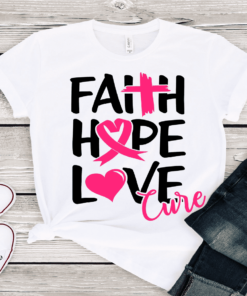 Love hope cure svg, faith hope love cure svg, Breast cancer awareness ...