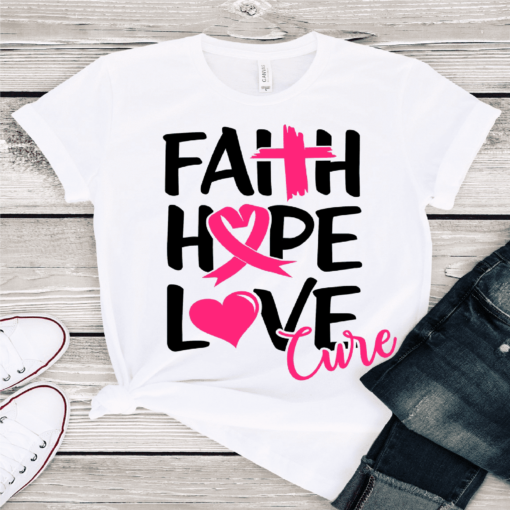 Faith hope cure svg