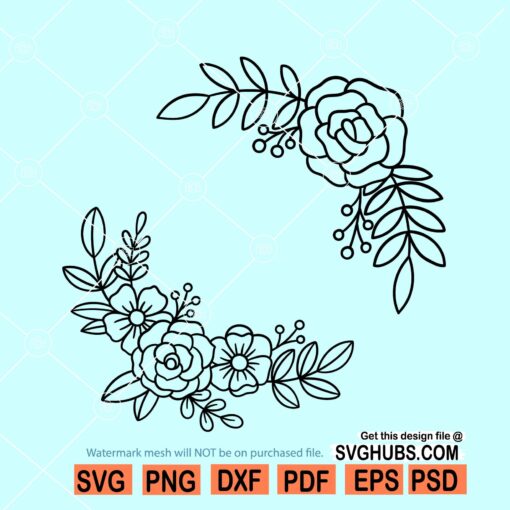 Flower Monogram Svg