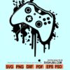 Game controller drip SVG, game controller splatter svg, svg, game lover svg, game controller svg