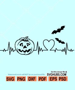 Halloween heartbeat SVG