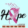 Hope cancer ribbon SVG